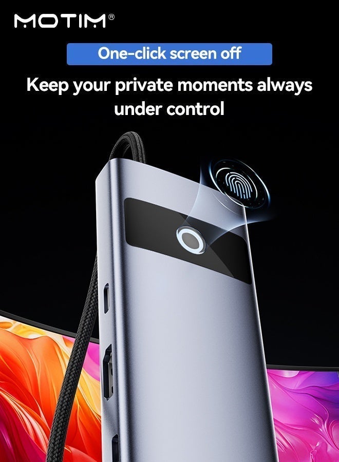 موتيم محطة إرساء USB-C 7 في 1، محطة إرساء لنقل البيانات بسرعة 3.0 5 جيجابت في الثانية، 100 واط PD، محطة إرساء متعددة الوظائف من النوع C للكمبيوتر المحمول لأجهزة Windows/MacBook Pro/Air وSurface وMateBook وXPS وThinkpad وHP - Image 4